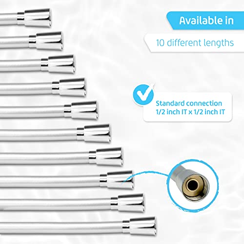 SANTRAS® Shower Hose Premium Chrome 2.00 m Made in Germany with Water Saver - Image 2