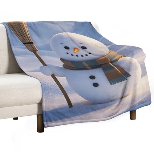 Couverture en flanelle douce de qualité supérieure motif neige