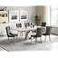 Silver Table + 6 Gray Chair