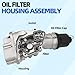 MITZONE Upgrade Aluminium Oil Cooler Filter Housing compatible with VW Jetta GTI Golf R Passat Audi A4 A3 TT TTS 2.0L Replace 06F115397K 06F115397J 06F115397H