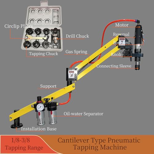Image of Pneumatic Tapping Machine tap Flexible Arm Threading Tools | Cantilever Drilling flex Universal hand sae tapping arm m3-m12 m4 m5 m6 m8 m10 ANSI 1 /8 5 /32 3 /16 1 /4 5 /16 7 /16 1 /2 3 /8