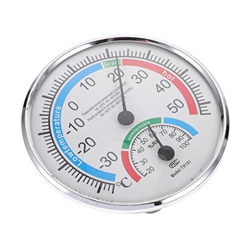 TOYANDONA Higrotermógrafo para Sauna y Exteriores Termómetro de Temperatura y Medidor para y Diseño de Dial de Leer y Usar