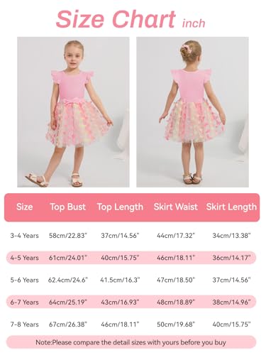 Image of Girls Tulle Skirt Set Kid Toddler Girl 2 Piece Outfits Ruffle Sleeve T-Shirt Bowknot Tutu Dress Birthday Party Outfit