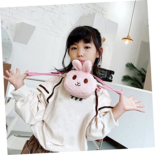 Adorable Cartoon Bunny Purse Mini Coin Storage Pouch for Cute Crossbody Bag for Little for Storing Wallets Cards and Items Pink2