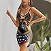 WOEZKEX Women's American Flag German Shepherd Dogs (4) Dress Spaghetti Strap Sleeveless Casual Party Beach Dresses