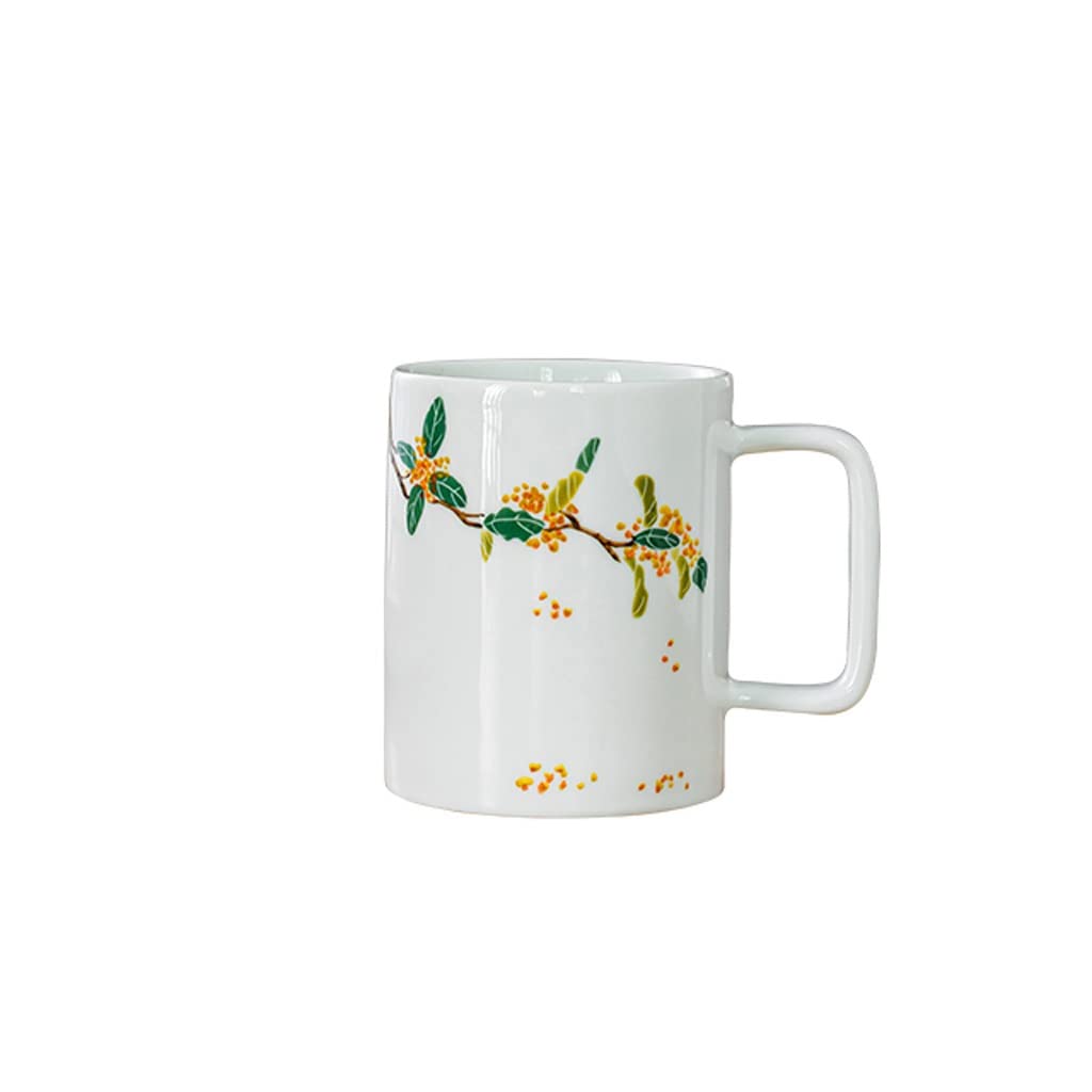 Kaffeetasse Handgemalte Tasse Keramik Tasse Kaffeetasse Kreative Retro Großkapazität Teetasse geeignet for Blume Tee Latte Cappuccino Teetasse (Color : B)
