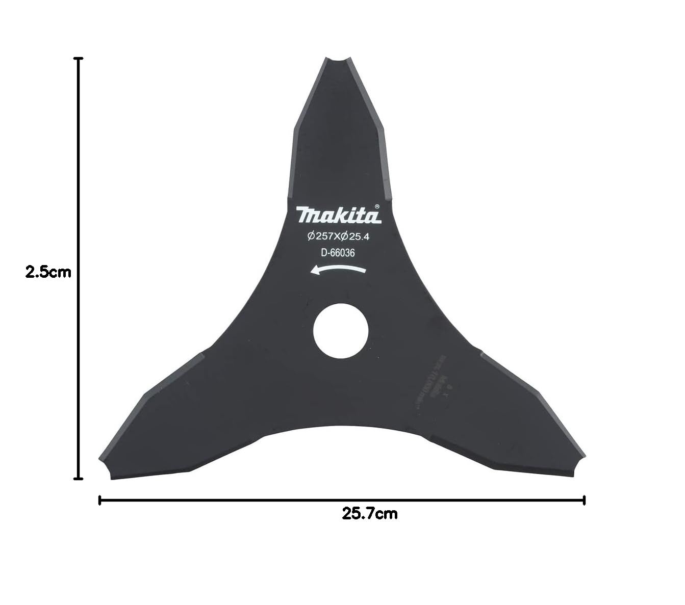 Makita D-66036 Hoja Metálica Desbrozadoras Ø 255mm Ø Agujero 25.4mm Espesor 3 3T