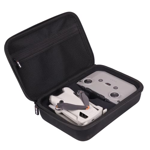 JSVER Tasche für DJI Mini 3/Mini 3 Pro EVA Tragetasche/Tragekoffer Hervorragender Schutz kompatibel mit DJI Mini 4 Pro Case für Combo und Zubehör-Schwarz