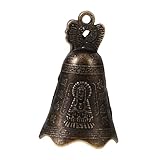 Frcolor ヴィンテージスル复古铃铛 手摇铃 呼び鈴 風水チャーム 小型ブロンズ工芸品 便利な呼び出し用 鈴音が響くオフィスや家向け