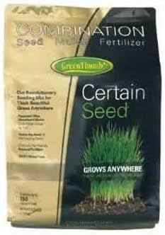 Barenbrug USA Green Thumb 22222 Premium Certain Seed Combination Fertilizer and Mulch, 10-Pound