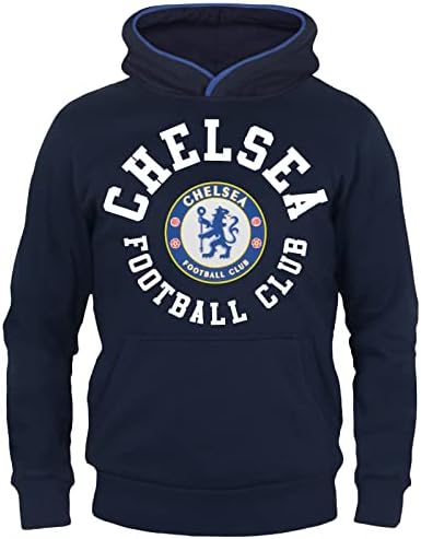 Chelsea FC Official Soccer Gift Boys Fleece Graphic Hoody Blue 8-9 Years