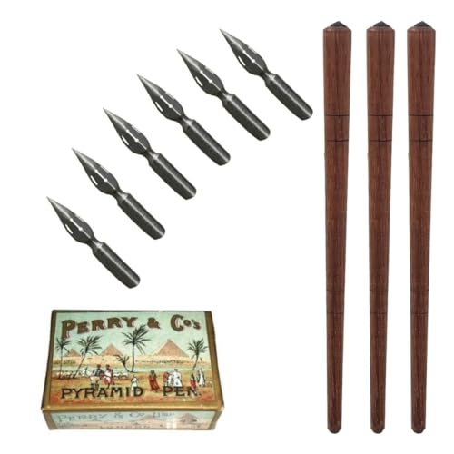 Coisas do Passado, 6 Pena Antiga Para Caligrafia + 1 Caixinha + 3 Cabos