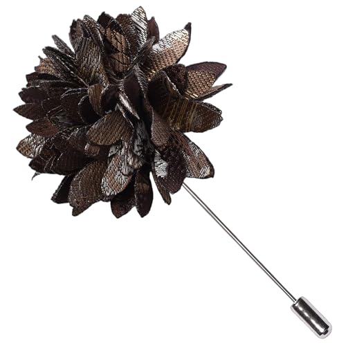 Image of GUSLESON 3.15 inch(8cm) Mens Floral Tie and Lapel Pin Necktie Hankerchief Cufflinks Set for Men