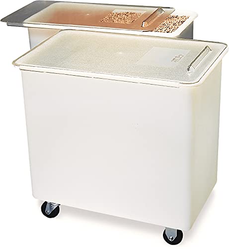 Image of Carlisle FoodService Products BIN3602 Portable Ingredient / Food-Storage Bin with Sliding Lid, 36 Gallon, White