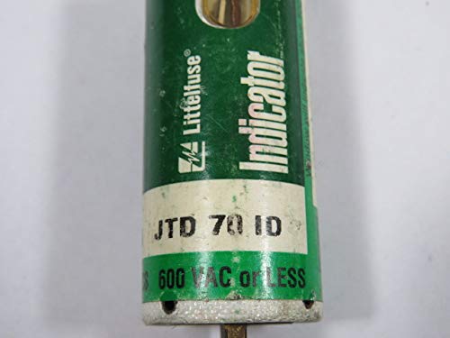 LITTELFUSE JTD-70-ID Fuse, 600 VAC, Current LIMITING, POWR-PRO, W/Indicator, 70 AMP, TIME DELAY