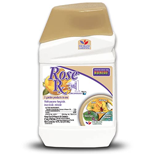 Bonide Rose Rx Multi-Purpose Fungicide, Insecticide and Miticide, 16 oz Concentrated Solution for Organic Gardening - image 1