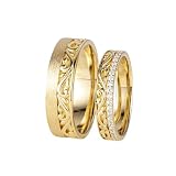 YDD 925 Sterling Silver 9ct/14ct/18ct Read Gold Personalized Moissanite Couple Ring Set for Men and Women,Moissanite Engagement Bridal Rings Set Wedding Anniversary for couple Free Engraving (style-7)