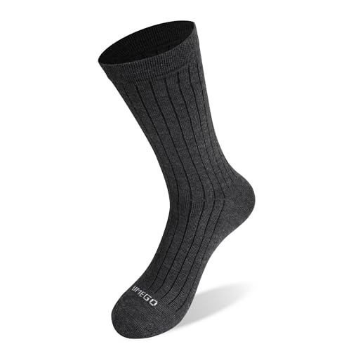 Image of Unisex Pure Cotton Combed Regular Fit Ribbed Crew Socks | Soft Breathable Socks for Men and Women | Ideal for Office Wear, Casual Outfits & Daily Use