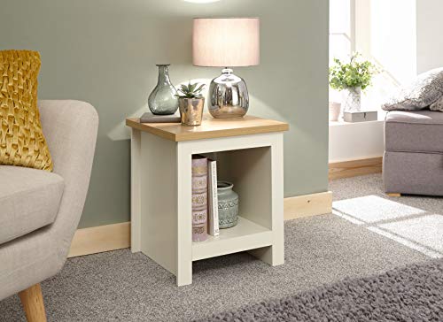 Image of Home Source Lancaster Side Table Cream LANSTSCRM