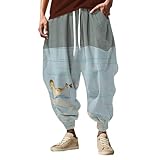 Pantalones largos harén para hombre, corte holgado, pantalones informales, para correr, senderismo, ocio, para el gimnasio, con bolsillos, cintura elástica, pantalones deportivos para hombre,
