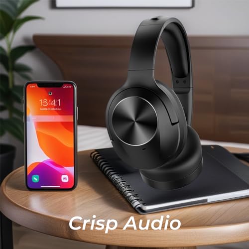 Image of Active Noise Cancelling Wireless Bluetooth Headphones with Mic and Clear Calls, Bluetooth 5.0, 30 Hours Playtime, Comfort Fit, Model 2