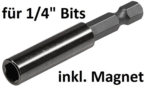20x Magnetische Bithalter 1/4″ 60mm – Chrom-Vanadium, Für Bits & Bohrer