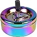 kogu Cendrier rotatif - Design arc-en-ciel - Multicolore brillant - Diamètre : 11 cm