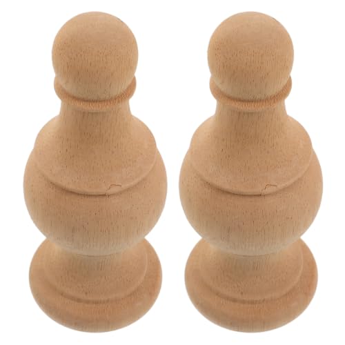 Remate Decorativo de Madera BESPORTBLE 2 Piezas Clásico para Postes y Vallas
