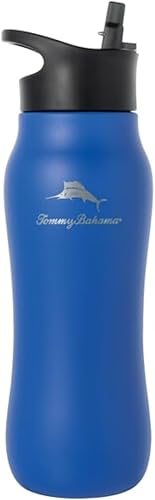 Miniatura 13 de Tommy Bahama Botella de agua con aislamiento al vacío con tapa para beber - Acero inoxidable de doble pared, libre de BPA, mantiene las bebidas