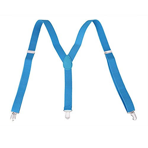 Juego de corbata y tirantes para hombre en azul cielo miniatura 2
