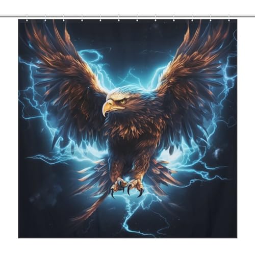 Rideau de douche imperméable en polyester lavable 183x183 cm