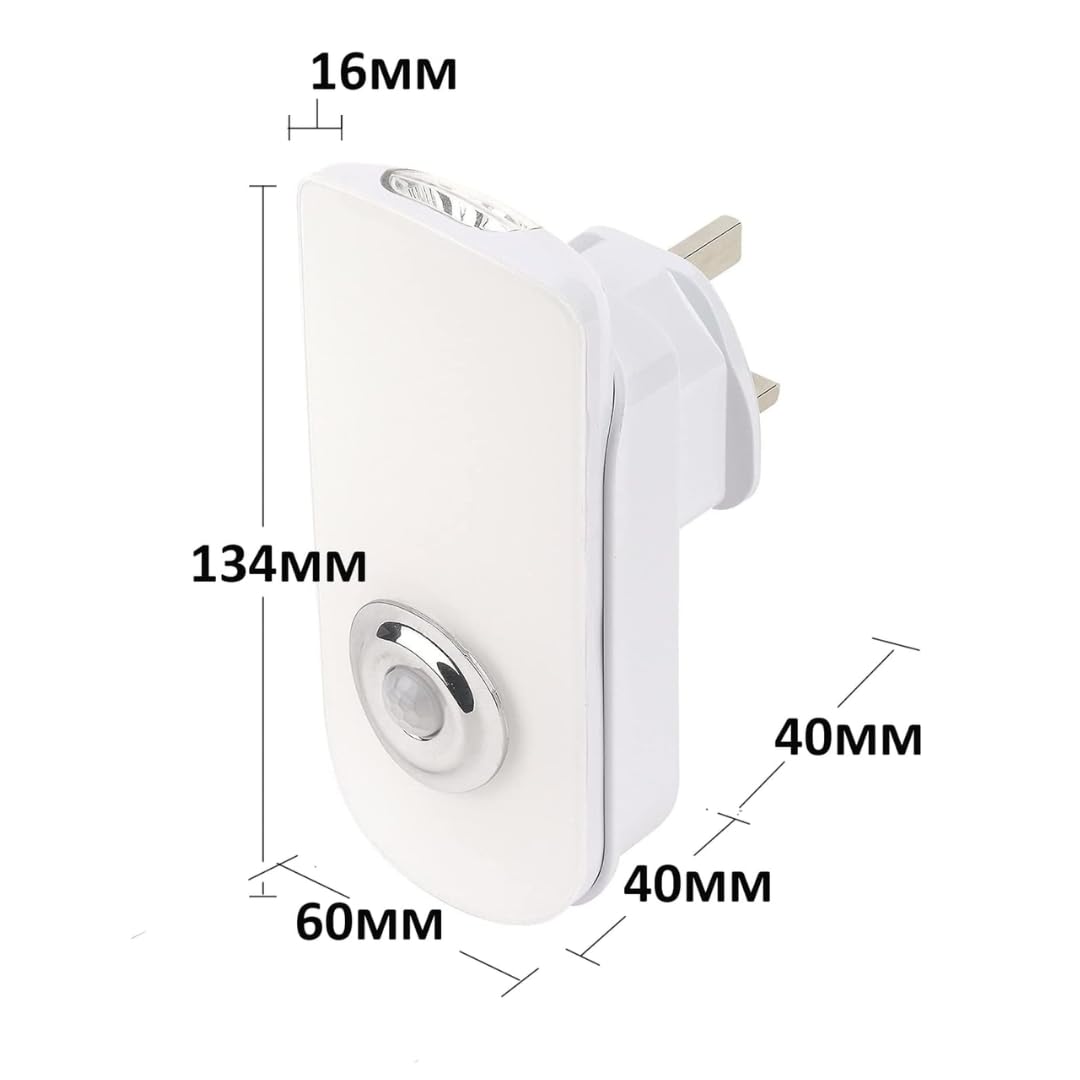 Garden Mile Rechargeable Plug In PIR Motion Sensor LED Night Light De Sécurité Pour Couloir, Escaliers, Applique Murale, Détecteur De Mouvement, Lampes De Nuit, Lampe Torche D'urgence LED Portable