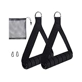 Toysmith 2 個セット エクササイズハンドル、抵抗バンドハンドルのみ、プーリーシステム用高耐久ジムアクセサリー抵抗バンド、, 黒