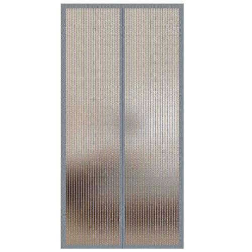 GBPLDMAQ Cortina Térmica Magnética de Material EVA, Cortina Térmica Magnética para Puerta Resistente al Viento Protege la Privacidad, Cortina Magnetica Puerta(Gray,90x200cm/35x79in)