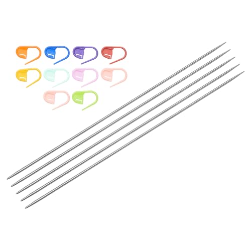 uxcell 5Pcs Knitting Needle 1.5mm Diameter 6...