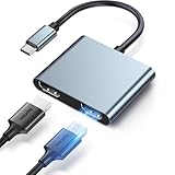 MEEKI USB C HDMI 変換アダプター 4K@60Hz デュアル Type-C マルチディスプレイ 3画面 hdmi 拡張/複製 4K映像出力 Type-c HDMI 拡張 USB-Cアダプタ ハブ 分配器 モード対応 MackBook/Surface Go/他のタイプC デバイス対応