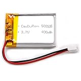 MSDS Verified Part Number: 502535, Rechargeable 3.7V 400mAh Li Lipo Lithium Polymer Ion Battery Pack with 2 Pin 2.0mm JST Connector