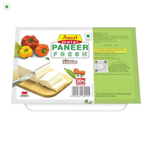 Image of Amul Fresh Malai Paneer Block Pouch, 200 g