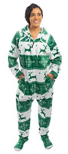 Image of Forever Lazy Footed Adult Onesies, One-Piece Pajama Jumpsuits for Men and Women, Unisex. with Detachable Feet.