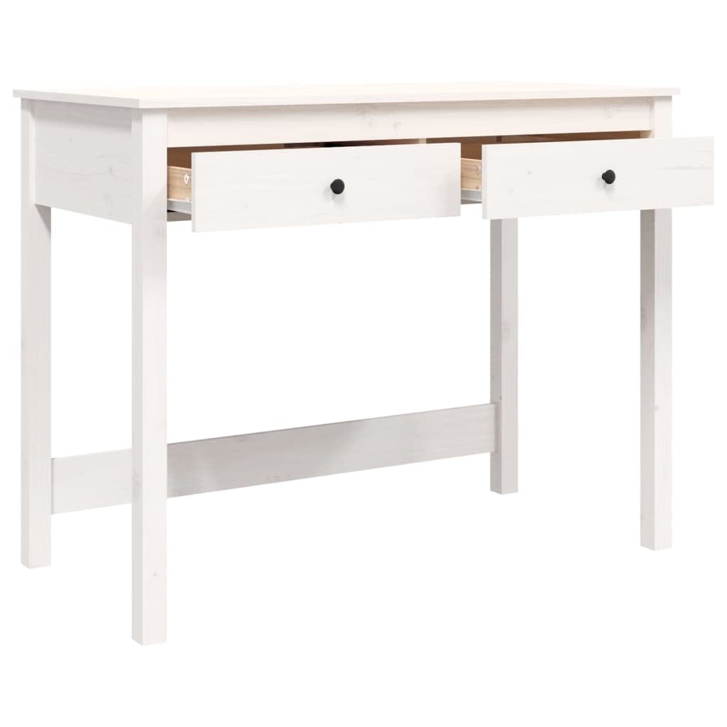 Scrivania con cassetti, in legno massello di pino, 100 x 50 x 78 cm, per ufficio, casa, ufficio, studio, segretario, appartamento, soggiorno, camera degli ospiti