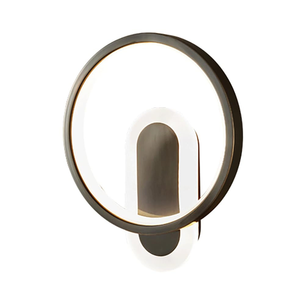 Aplique de pared LED moderno en latón negro con pantalla de silicona