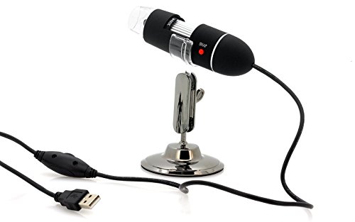 USB Digital Microscope - 400x Zoom, 8 Super-Bright LEDs, Video and