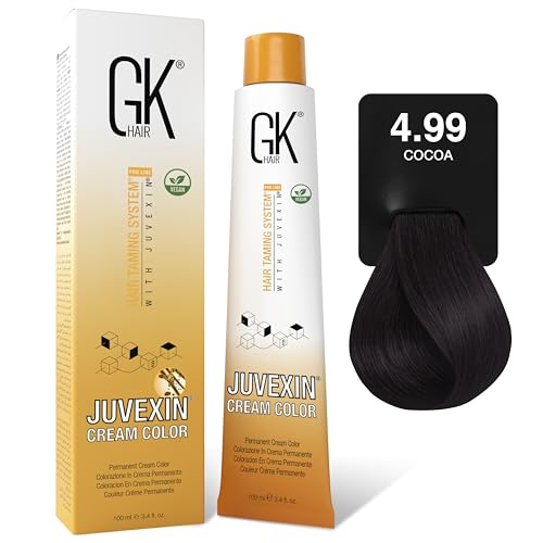 GK HAIR Global Keratin Professional Hair Color Cream Tube (3.4 Fl Oz/100ml) Nourishing & Cleansing Colors for Styling High Performance Long Lasting Permanent Natural Toner Dye