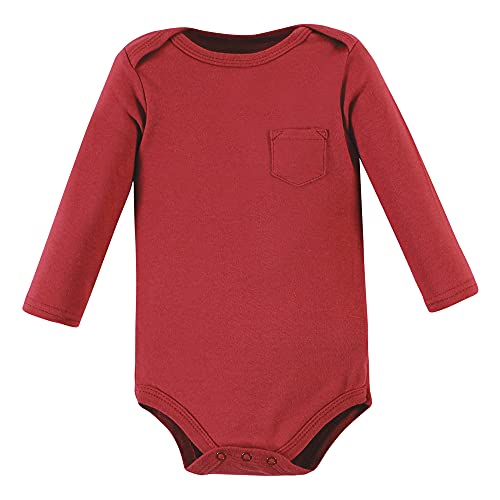 Image of Hudson Baby baby-boys Cotton Long-sleeve Bodysuits 5-pack