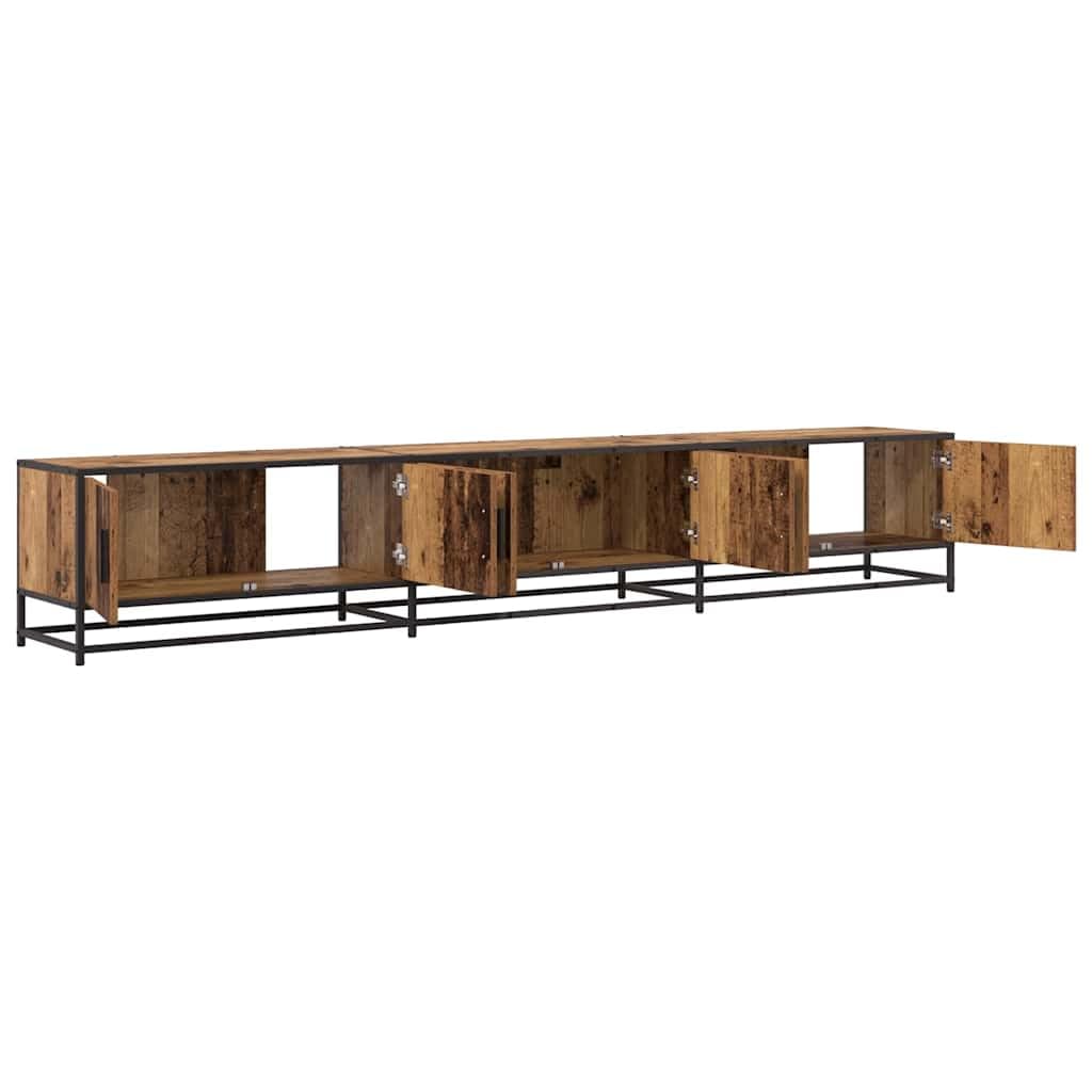 Meuble TV en Bois d'ingénierie 240 x 35 x 41 cm, Banc de Rangement avec étagères et tiroirs, Support Mural pour télévision, Console Moderne pour Salon séjour Chambre