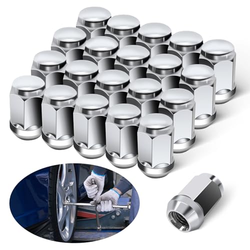 Image of OYIXIO M12x1.5 Lug Nuts,20 Pcs Wheel & Tire Lug Nuts,Replacement for 2006-2019 Fusion, 2000-2016 Focus, 2001-2019 Escape,Etc.(Sliver)