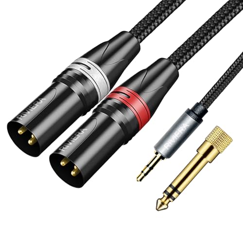 Câble audio 3,5 ST-2 x XLR RIVIERA nylon tressé faible bruit 3m