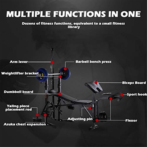 UPDD Adjustable Olympic Weight Bench with Strength Training Benchesand and Squat Rack Stand for Proffesional Fitness Home Use Indoor Exercise【US Stock】