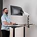 VIVO Premium Aluminum Tall Extended Monitor Arm for Ultrawide Monitors up to 49 inches and 33 lbs, Single Desk Mount Stand, Pneumatic Height Adjusting, Max VESA 100x100, Black, STAND-V101GT