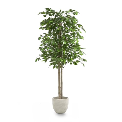 MAIA SHOP Ficus artificiale 150 cm, pianta finta da interno